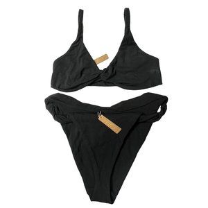 SKIMS Twist Skimpy Scoop Bralette + Twist Bikini Soot Women’s XL